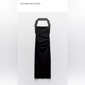 NWT Zara Bodycon Black Midi Long Dress